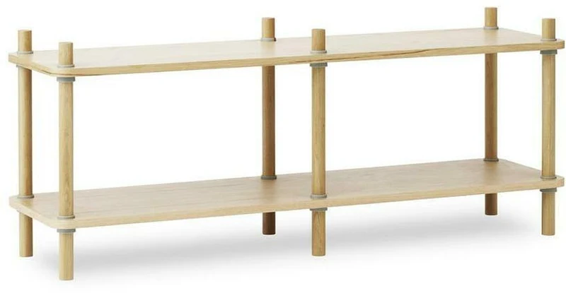 Bibliothèque en bois de chêne 2 étages Jam Oak/grey - Normann Copenhagen