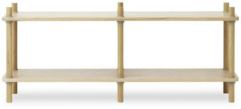 Bibliothèque en bois de chêne 2 étages Jam Oak/grey - Normann Copenhagen