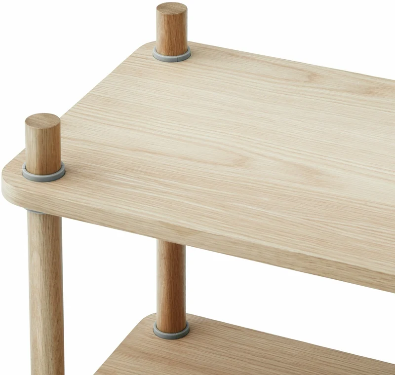 Bibliothèque en bois de chêne 2 étages Jam Oak/grey - Normann Copenhagen