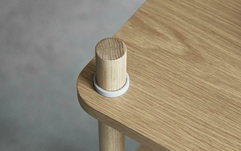 Bibliothèque en bois de chêne 3 étages Jam Oak/grey - Normann Copenhagen