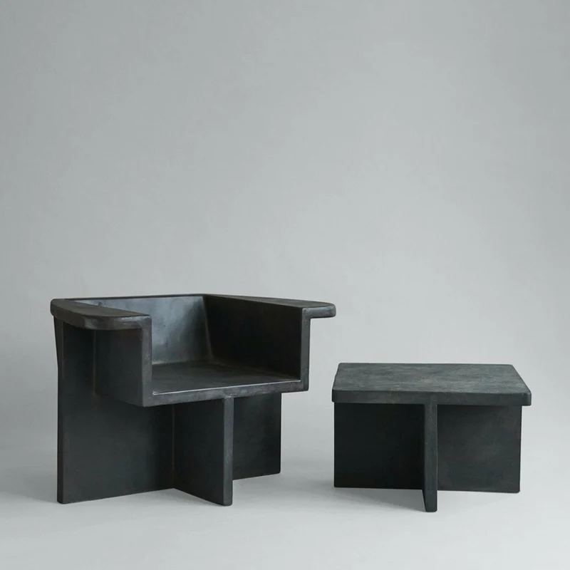 Fauteuil de salon noir Brutus - 101 Copenhagen