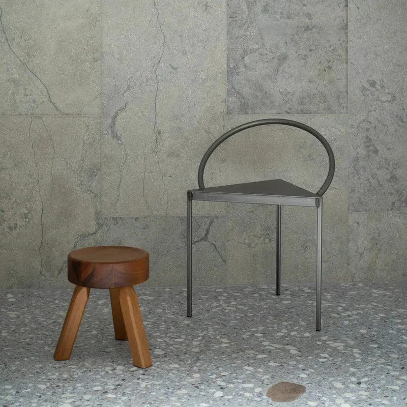 Chaise en acier argenté Triangolo - Frama