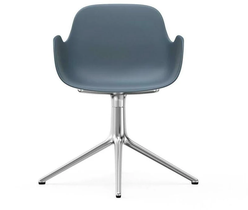 Chaise avec accoudoirs en aluminium et pp bleu Form - Normann Copenhagen