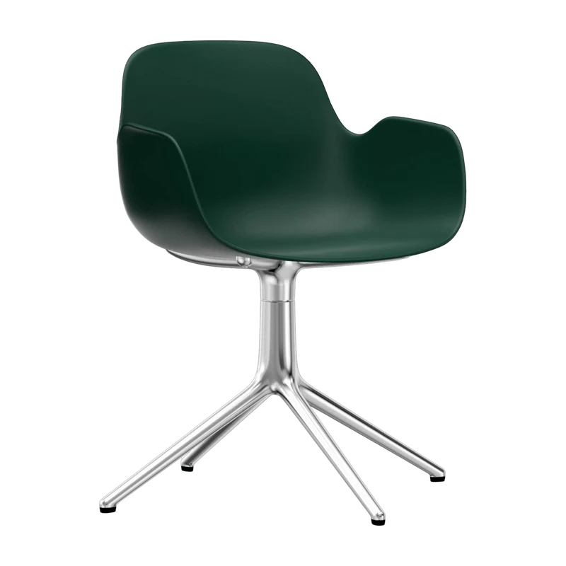 Chaise avec accoudoirs en aluminium et pp vert Form - Normann Copenhagen