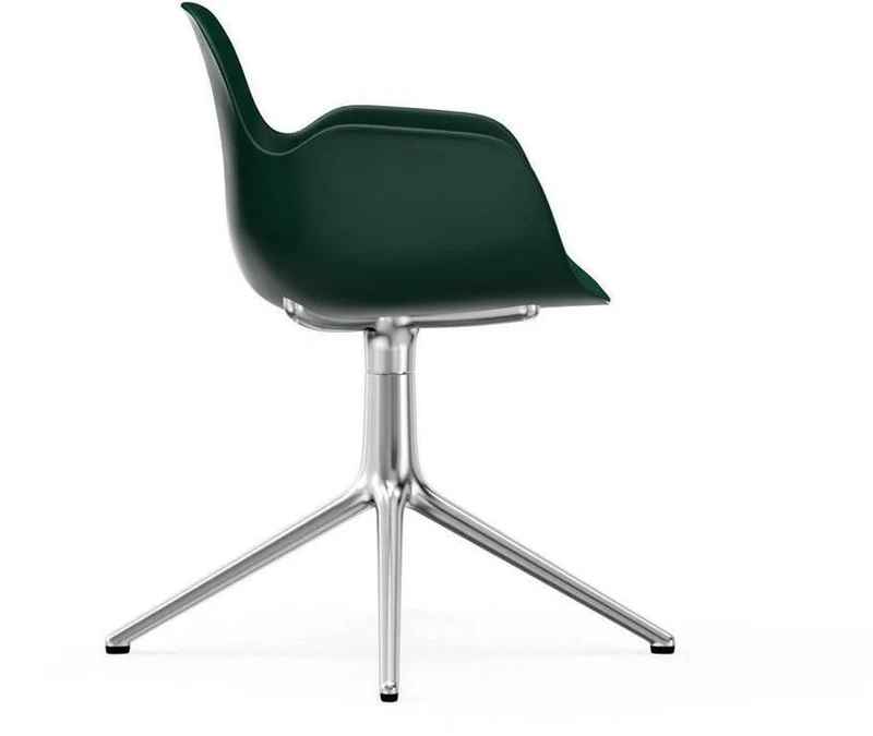 Chaise avec accoudoirs en aluminium et pp vert Form - Normann Copenhagen