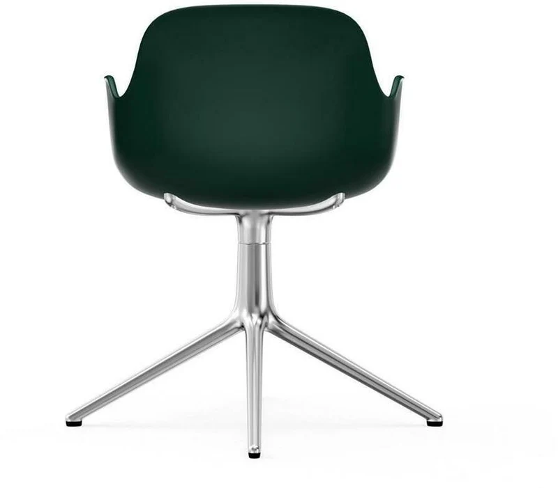 Chaise avec accoudoirs en aluminium et pp vert Form - Normann Copenhagen
