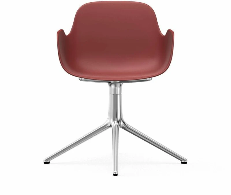 Chaise avec accoudoirs en aluminium et pp rouge Form - Normann Copenhagen