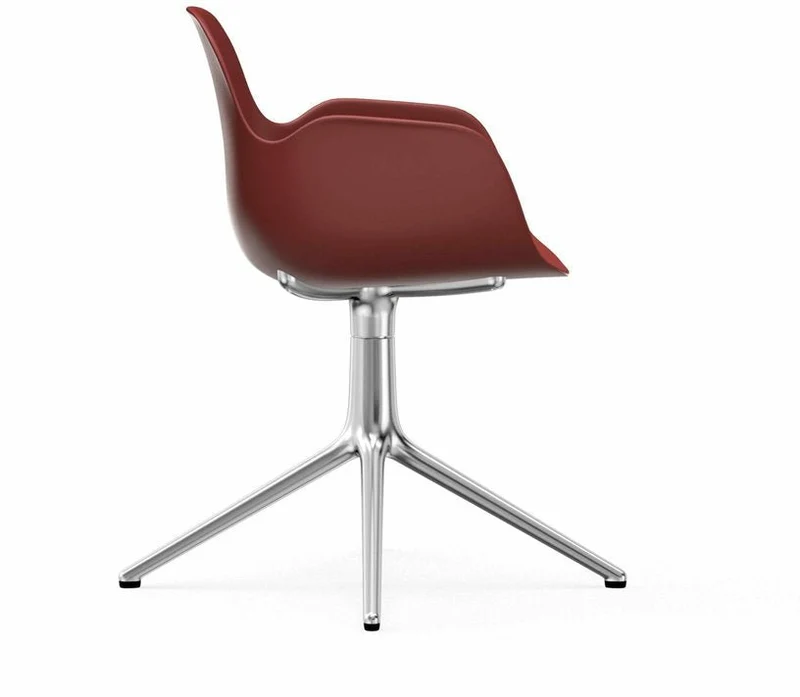 Chaise avec accoudoirs en aluminium et pp rouge Form - Normann Copenhagen