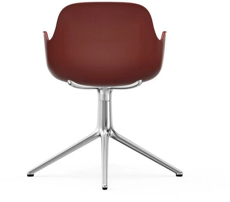 Chaise avec accoudoirs en aluminium et pp rouge Form - Normann Copenhagen