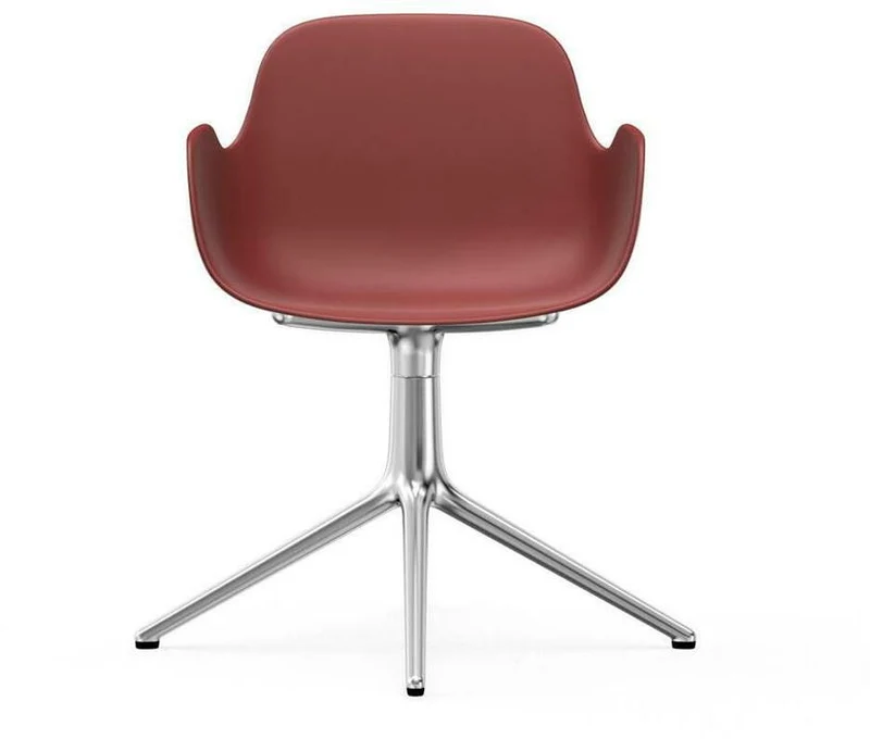 Chaise avec accoudoirs en aluminium et pp rouge Form - Normann Copenhagen