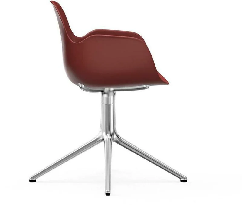 Chaise avec accoudoirs en aluminium et pp rouge Form - Normann Copenhagen