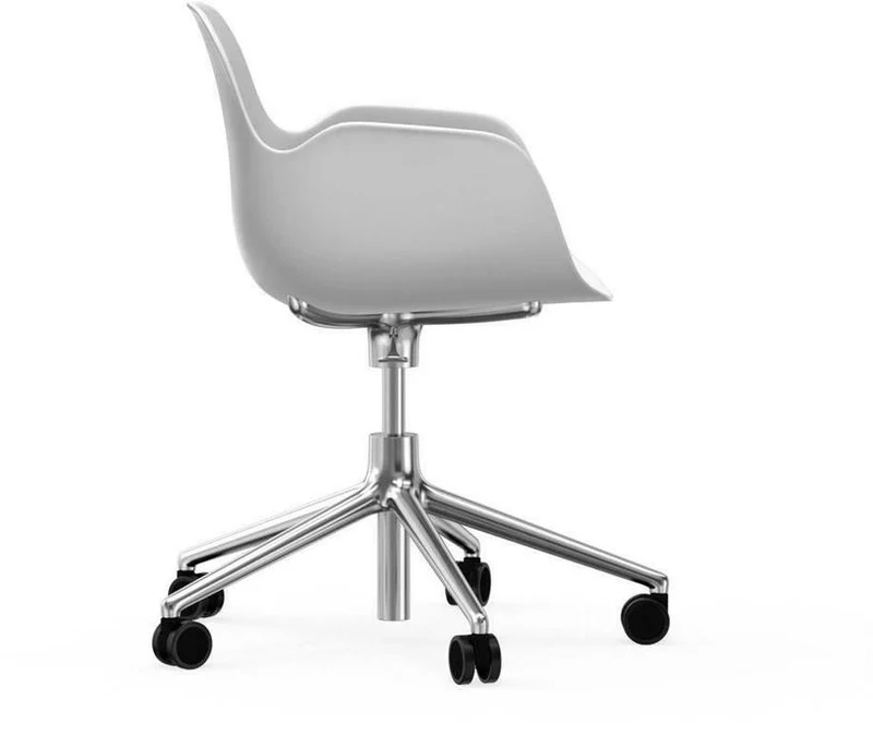 Chaise de bureau avec accoudoirs en aluminium et pp blanc Form - Normann Copenhagen