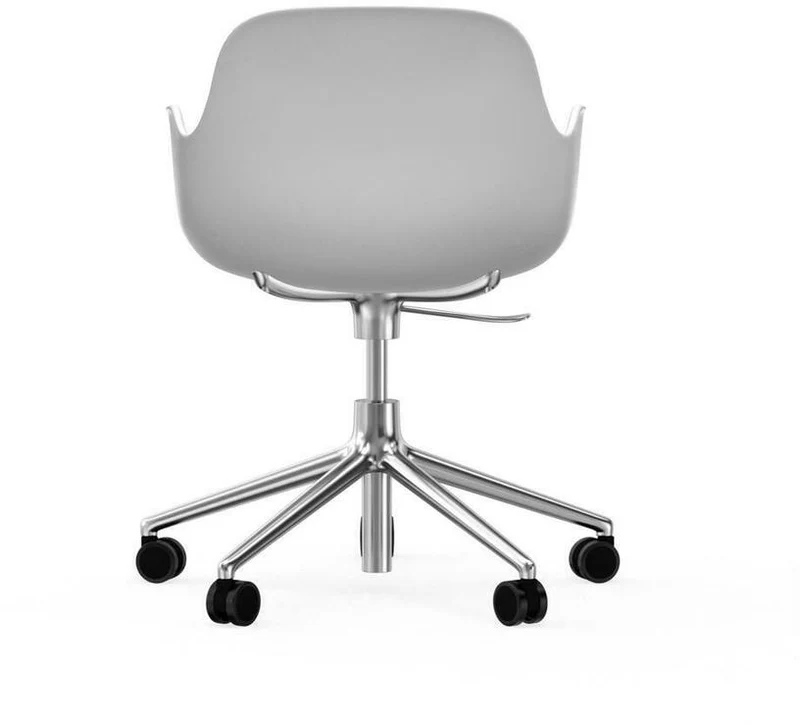 Chaise de bureau avec accoudoirs en aluminium et pp blanc Form - Normann Copenhagen