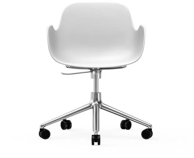 Chaise de bureau avec accoudoirs en aluminium et pp blanc Form - Normann Copenhagen