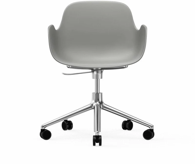 Chaise de bureau avec accoudoirs en aluminium et pp gris Form - Normann Copenhagen