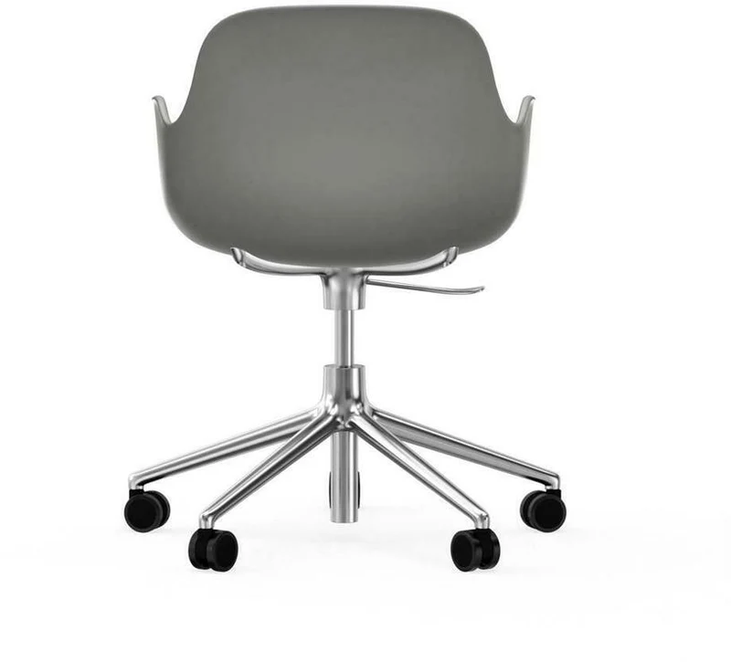 Chaise de bureau avec accoudoirs en aluminium et pp gris Form - Normann Copenhagen