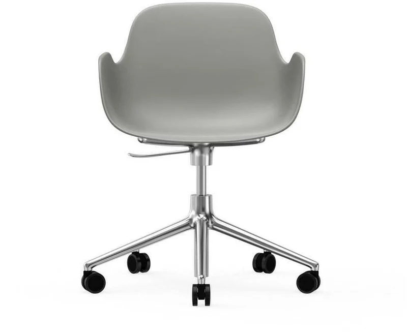 Chaise de bureau avec accoudoirs en aluminium et pp gris Form - Normann Copenhagen