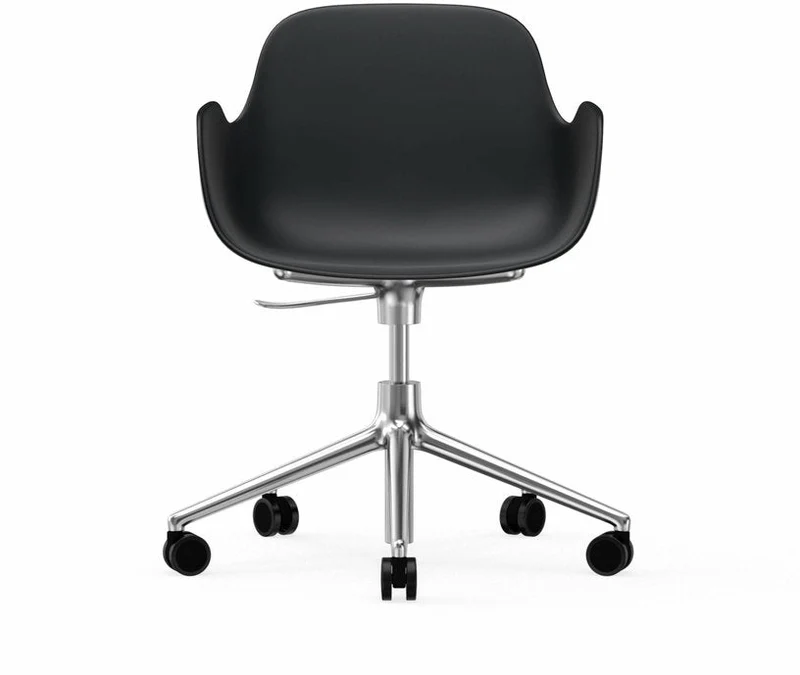 Chaise de bureau avec accoudoirs en aluminium et pp noir Form - Normann Copenhagen
