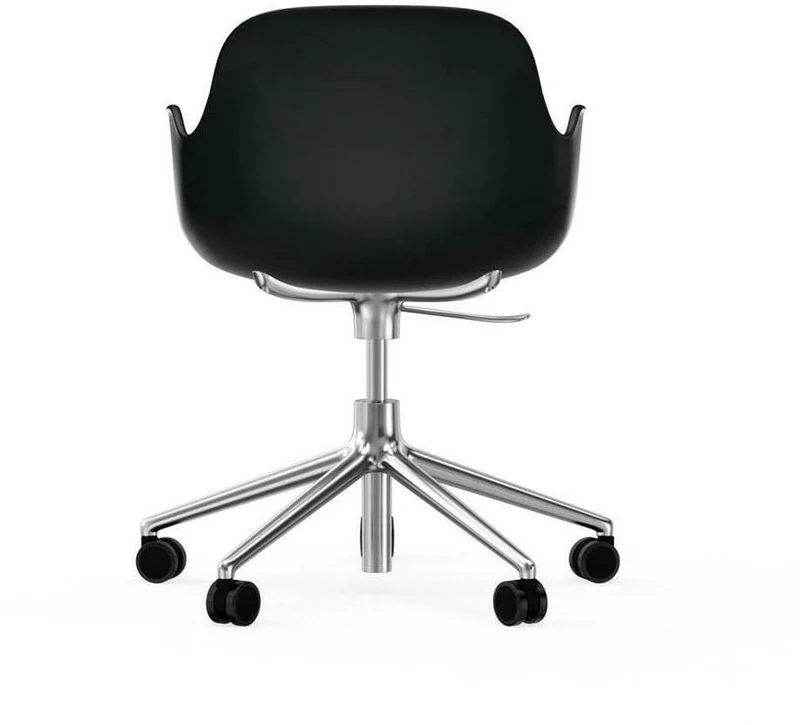 Chaise de bureau avec accoudoirs en aluminium et pp noir Form - Normann Copenhagen