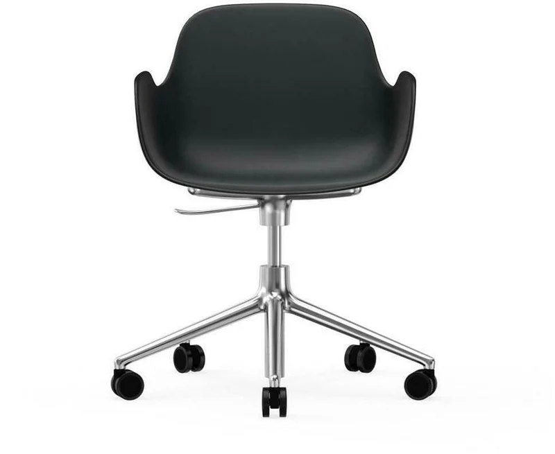 Chaise de bureau avec accoudoirs en aluminium et pp noir Form - Normann Copenhagen