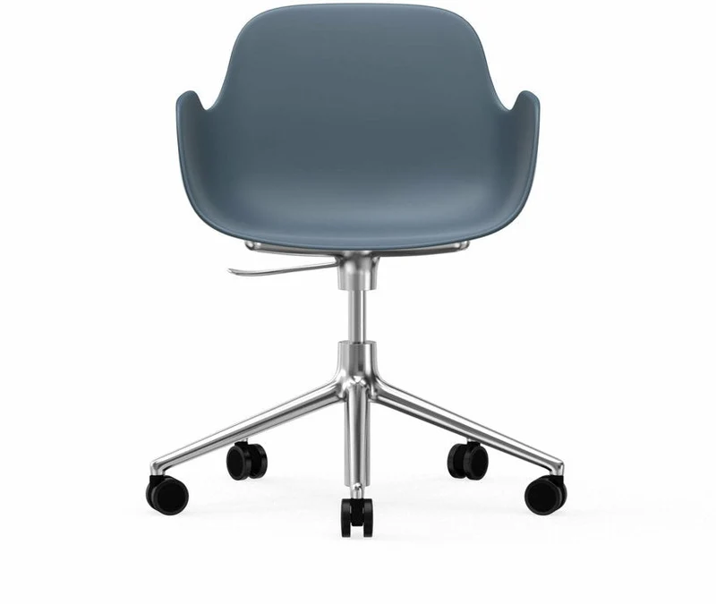 Chaise de bureau avec accoudoirs en aluminium et pp bleu Form - Normann Copenhagen