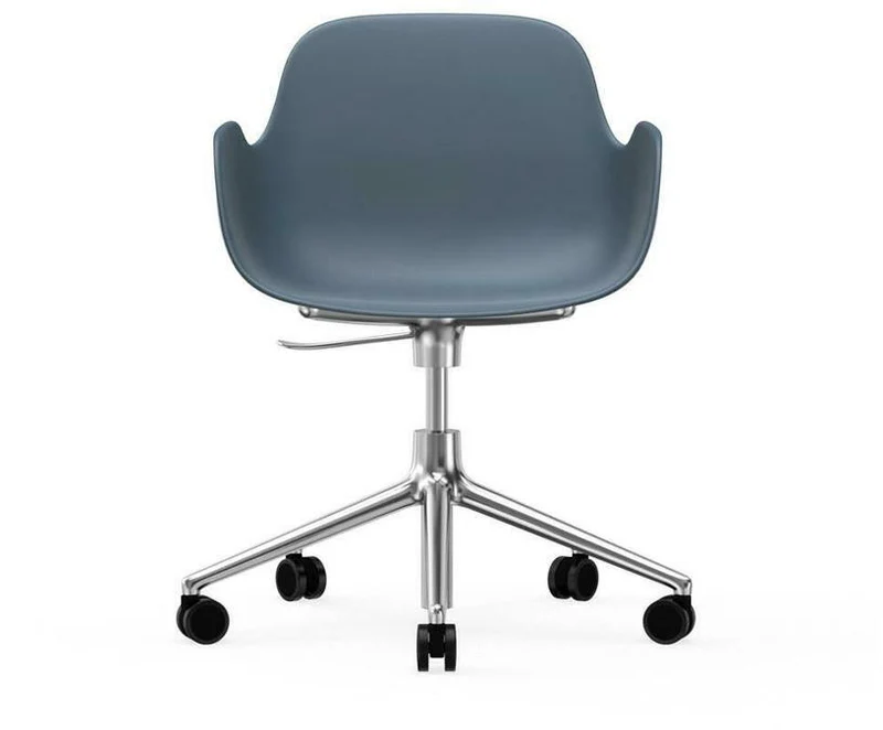 Chaise de bureau avec accoudoirs en aluminium et pp bleu Form - Normann Copenhagen