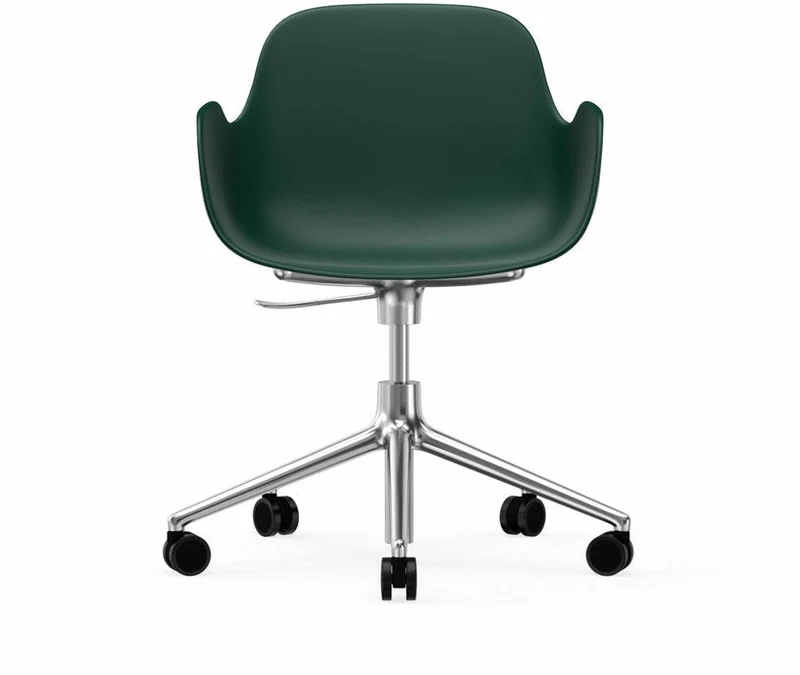 Chaise de bureau avec accoudoirs en aluminium et pp vert Form - Normann Copenhagen