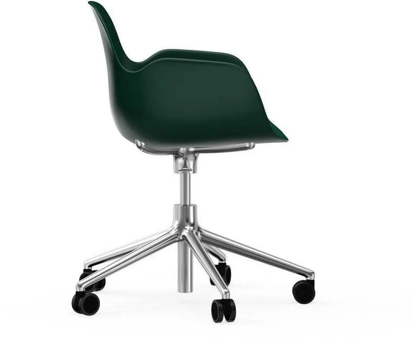 Chaise de bureau avec accoudoirs en aluminium et pp vert Form - Normann Copenhagen