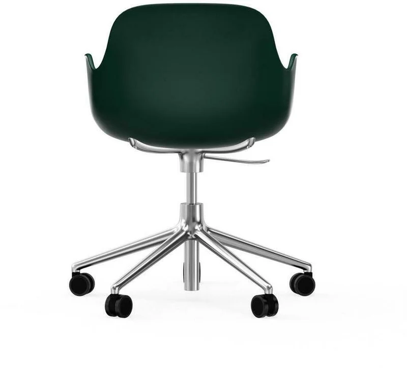 Chaise de bureau avec accoudoirs en aluminium et pp vert Form - Normann Copenhagen