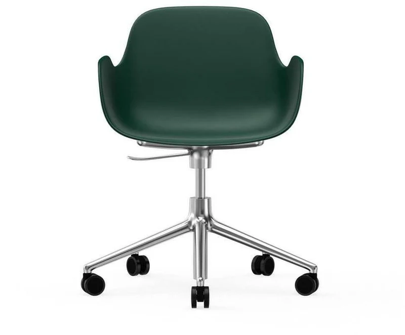 Chaise de bureau avec accoudoirs en aluminium et pp vert Form - Normann Copenhagen