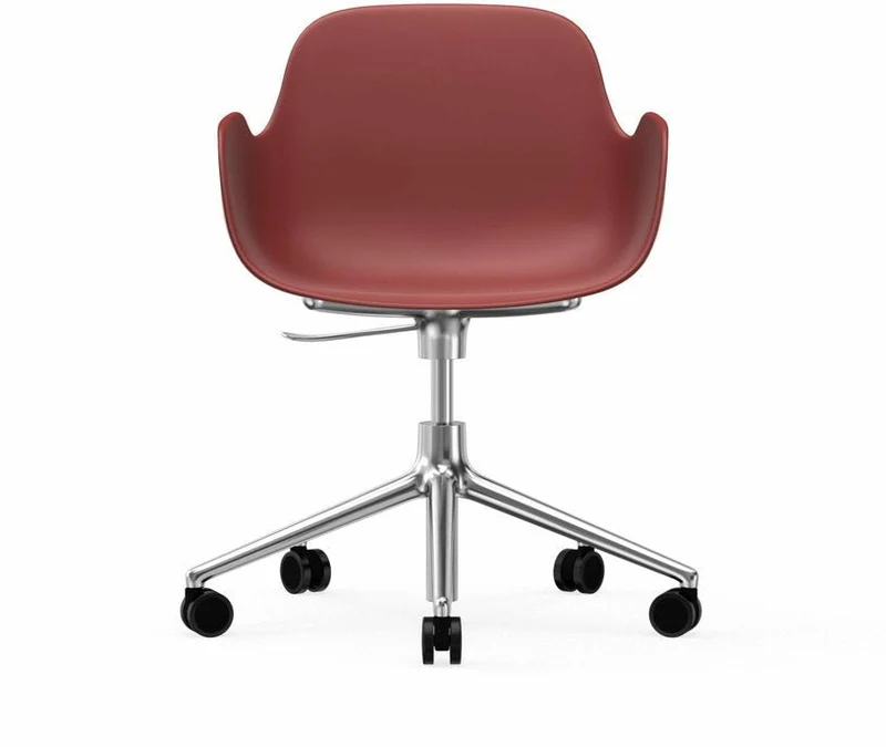 Chaise de bureau avec accoudoirs en aluminium et pp rouge Form - Normann Copenhagen