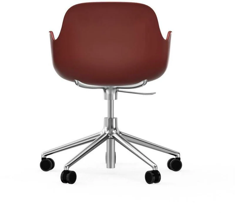 Chaise de bureau avec accoudoirs en aluminium et pp rouge Form - Normann Copenhagen