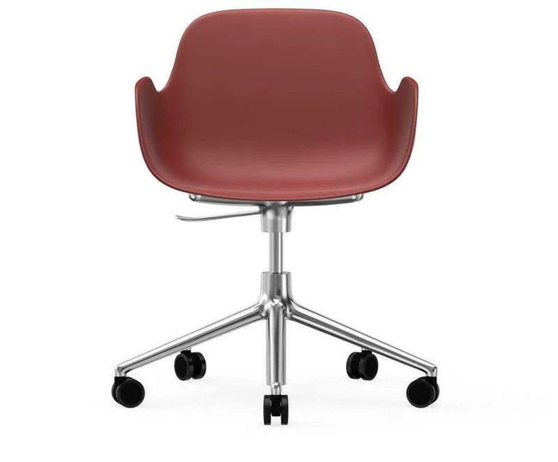 Chaise de bureau avec accoudoirs en aluminium et pp rouge Form - Normann Copenhagen