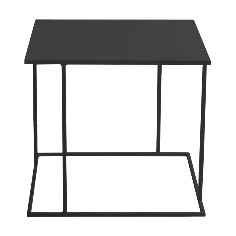 Table d'appoint carré en métal noir Walt - Custom Form