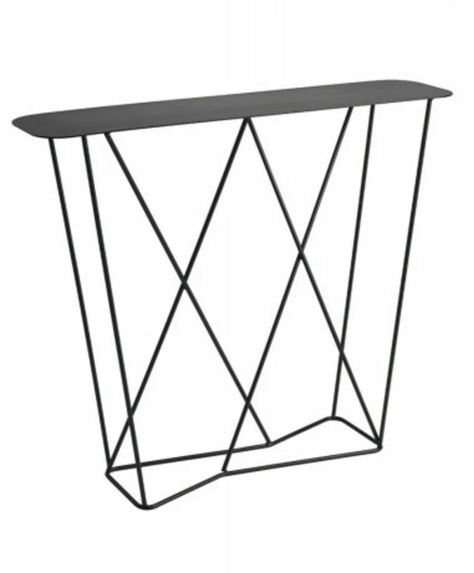 Console 100 cm en acier noir Philéas - Resistub