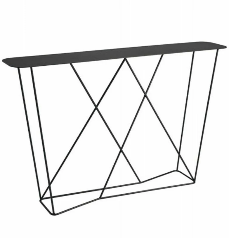 Console 133 cm en acier noir Philéas - Resistub