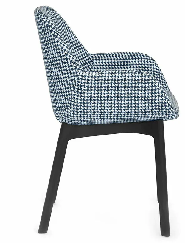 Chaise avec accoudoirs bleu Clap - Kartell
