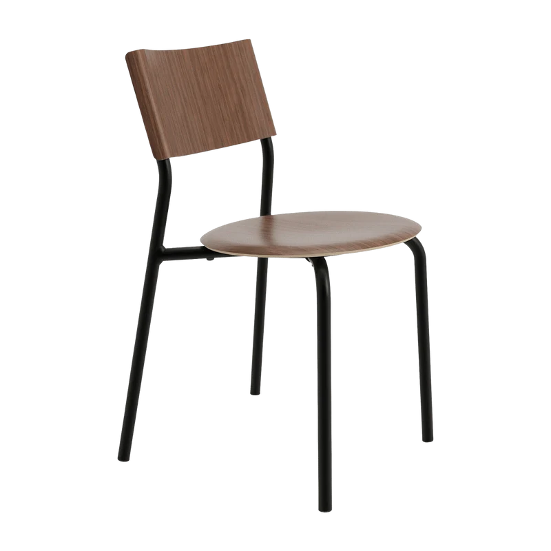 Chaise en bois de noyer noir graphite SSD - TIPTOE
