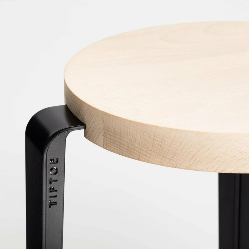 Tabouret de bar hêtre noir graphite BIG LOU - TIPTOE