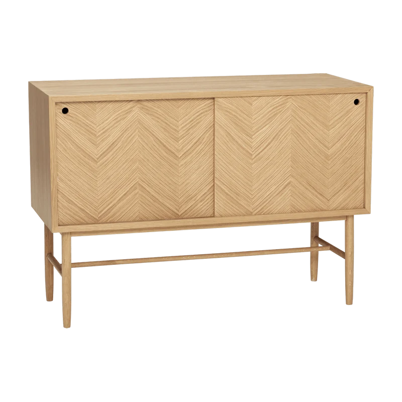 Petite commode avec 2 portes coulissantes en chêne naturel - Hübsch
