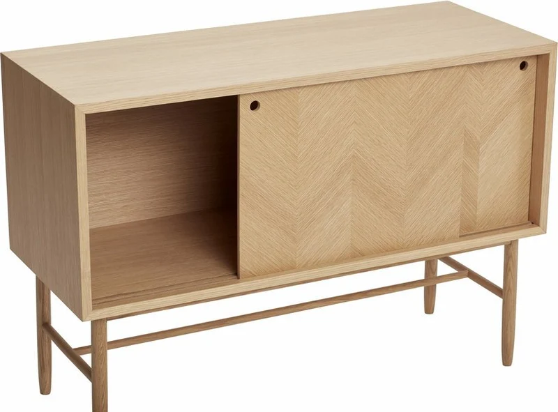 Petite commode avec 2 portes coulissantes en chêne naturel - Hübsch