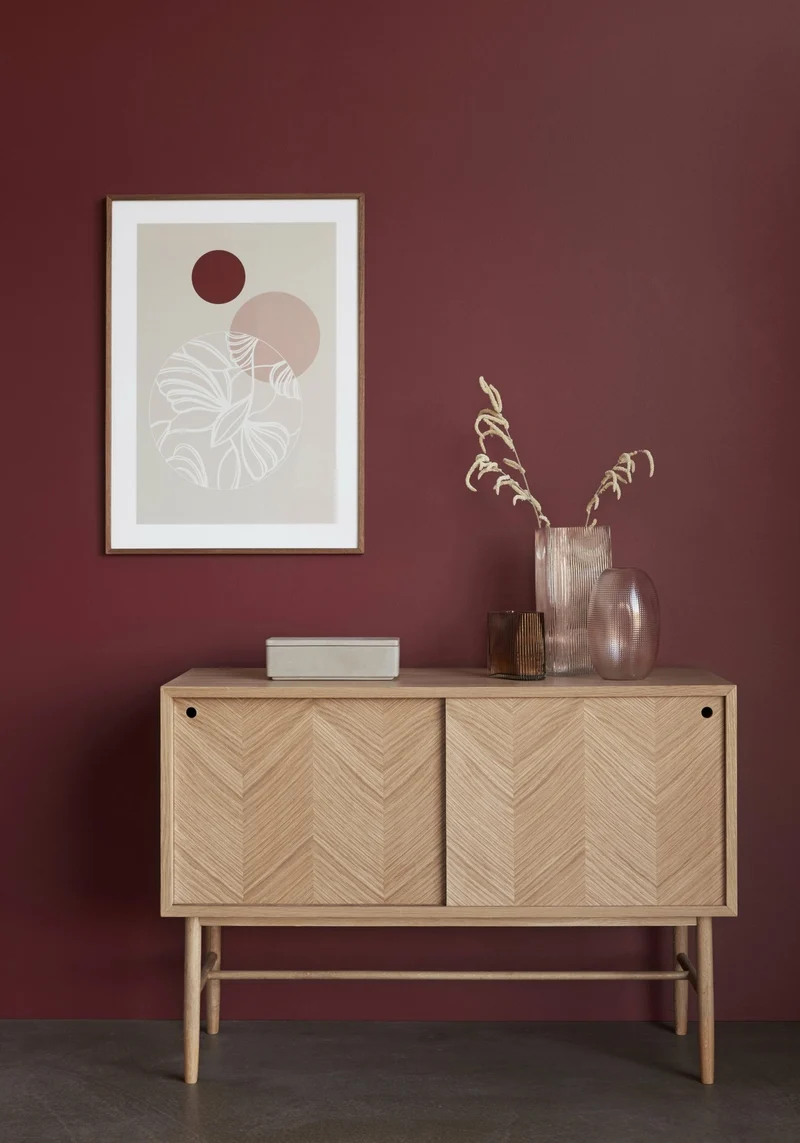 Petite commode avec 2 portes coulissantes en chêne naturel - Hübsch
