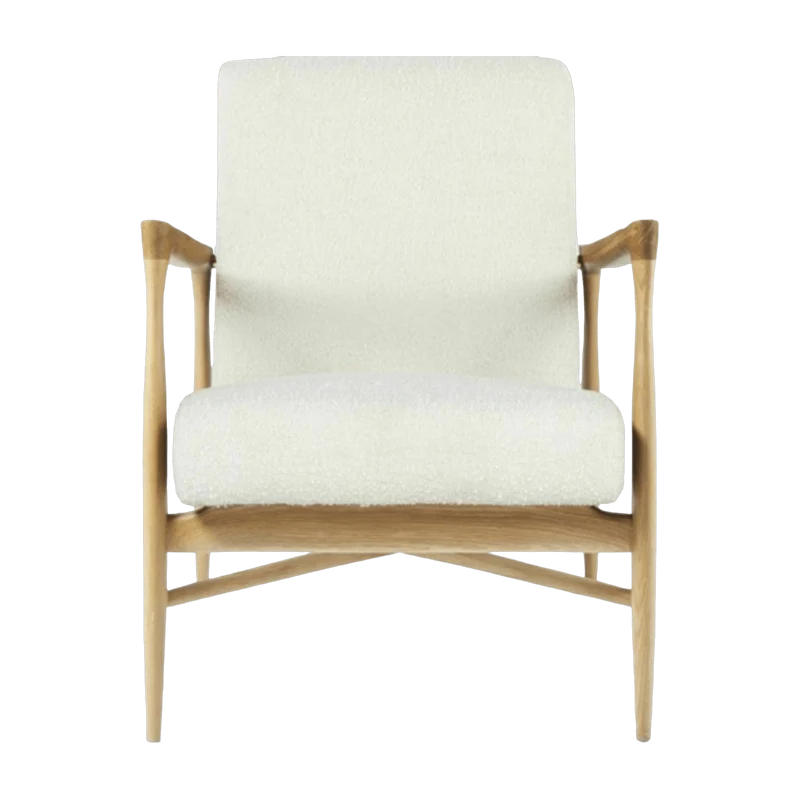 Fauteuil naturel tissu bouclette Floating - Red Edition