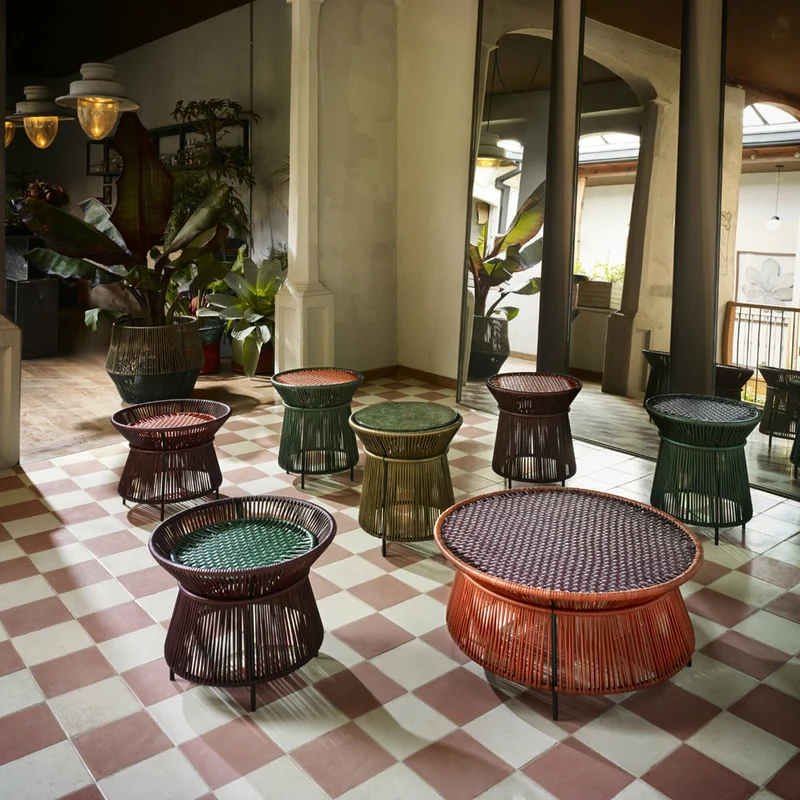 Table d'appoint violette et marron Caribe - Ames