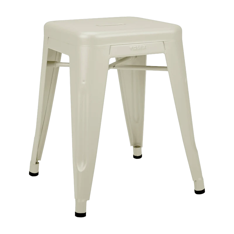 Tabouret en acier H45 Ivoire mat - Tolix