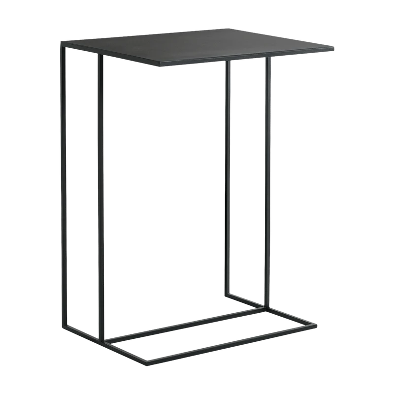 Table d'appoint rectangulaire en métal noir Sider - Custom Form