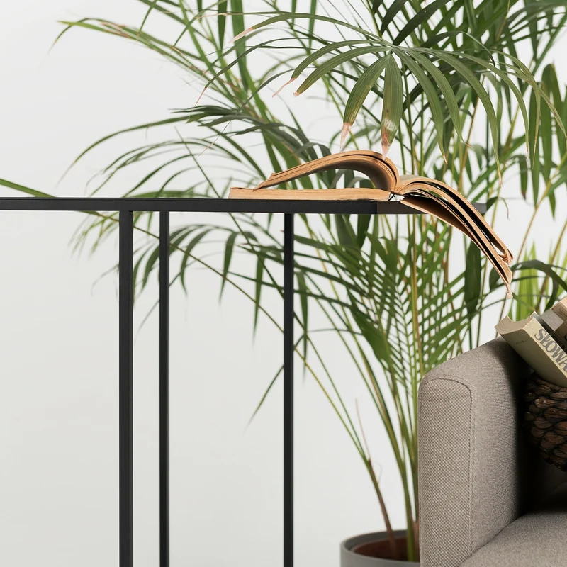 Table d'appoint rectangulaire en métal noir Sider - Custom Form