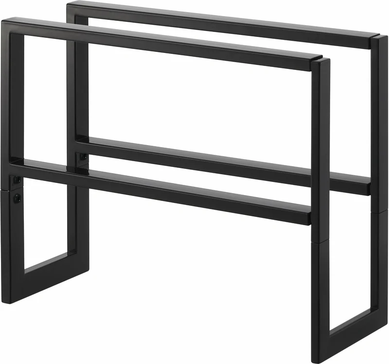 Etagère à chaussures noire 2 niveaux - Yamazaki