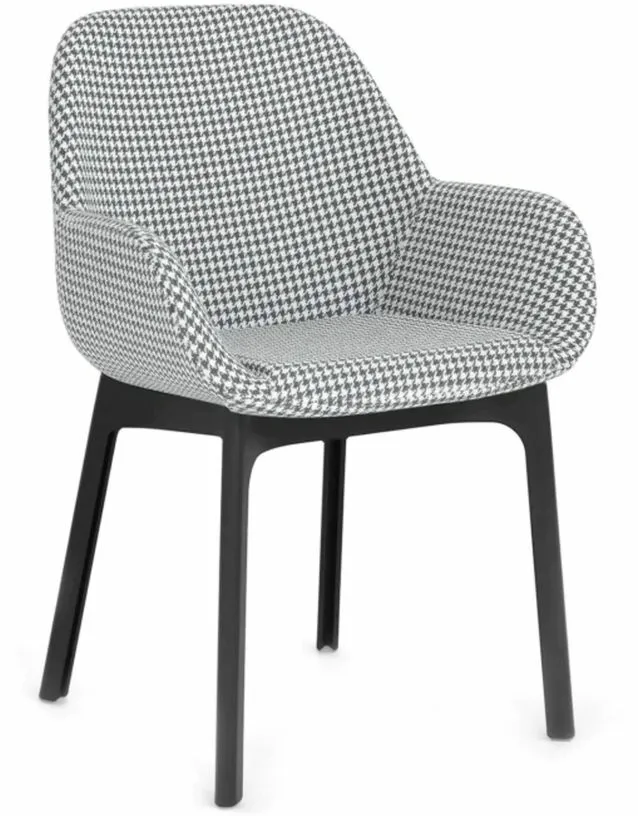Chaise avec accoudoirs gris Clap - Kartell