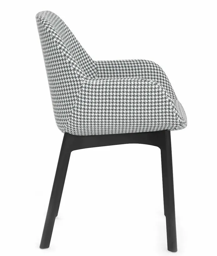Chaise avec accoudoirs gris Clap - Kartell